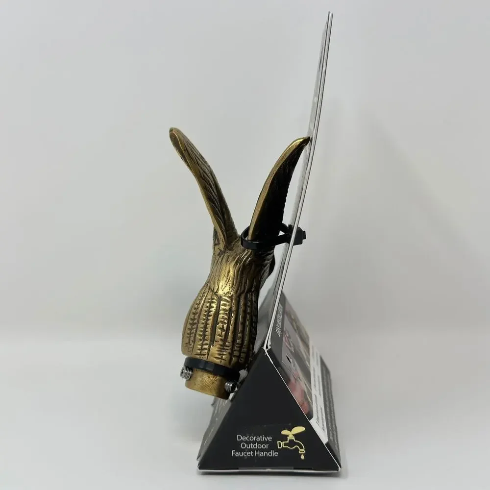 Festive Faucets Brass Outdoor Faucet Handle H517C Hummingbird Spigot Garden Gift